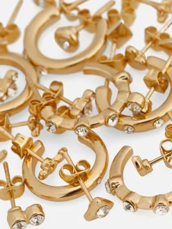 Lot De 15 Clous D'oreilles Et Créoles Variés|Primark Discount