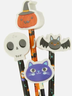 Lot De 6 Crayons Avec Gommes Halloween|Primark Online