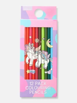 Lot De 12 Crayons De Couleur Licorne|Primark Hot