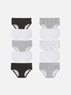 Lot De 10 Culottes à Motifs Variés|Primark Clearance