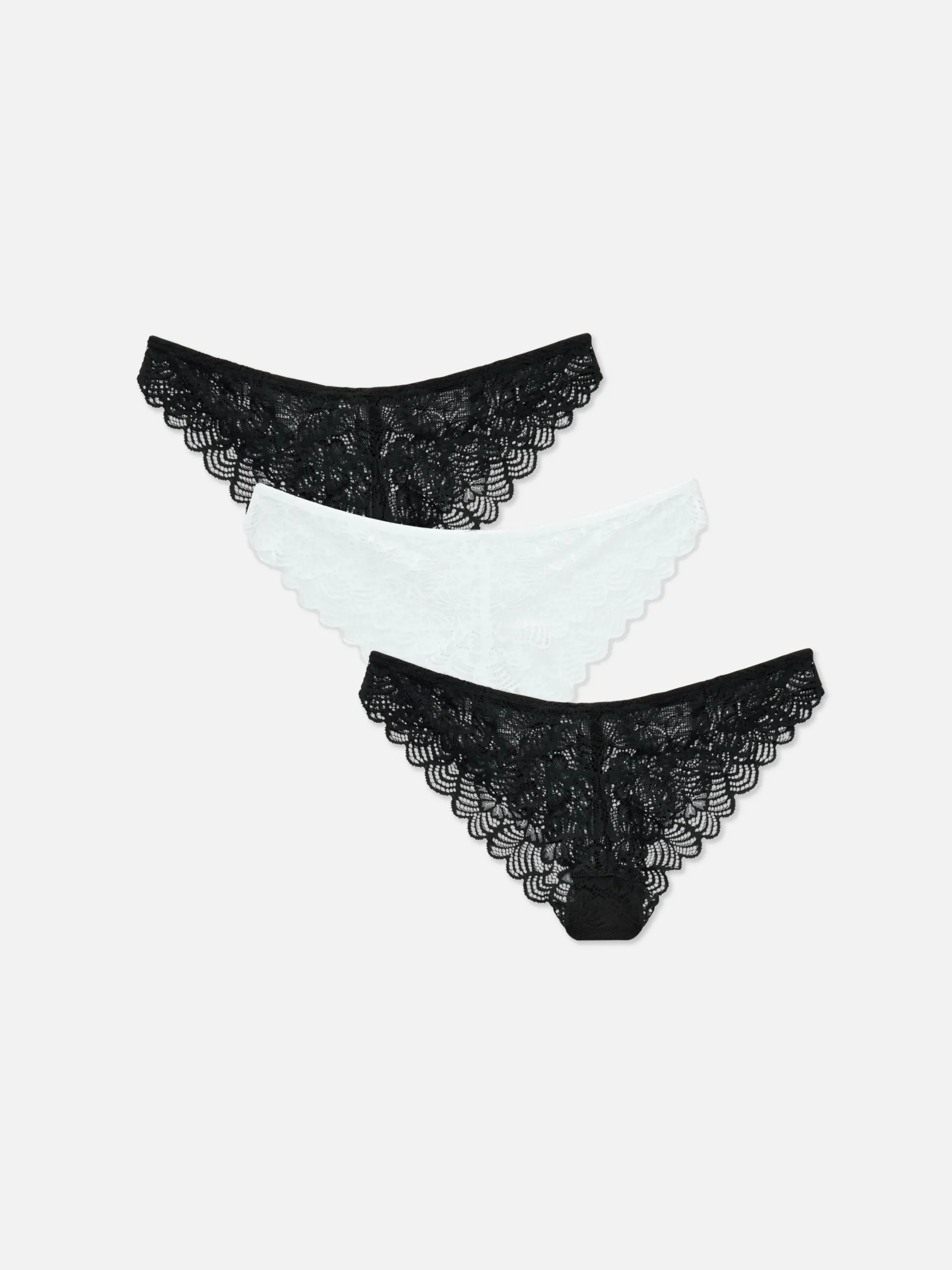 Lot De 3 Culottes Brésiliennes En Dentelle|Primark Outlet