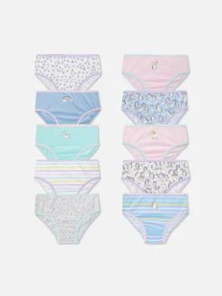 Lot De 10 Culottes Graphiques à Motif Licorne|Primark Hot