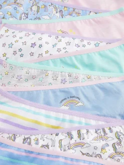 Lot De 10 Culottes Graphiques à Motif Licorne|Primark Hot