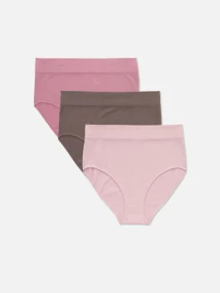 Lot De 3 Culottes Hautes Côtelées Sans Couture|Primark Best