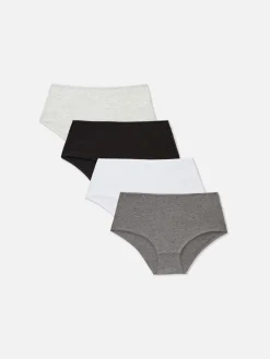 Lot De 4 Culottes Hautes Ton Sur Ton|Primark Outlet