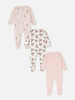 Lot De 3 Grenouillères Disney Minnie Mouse Et Daisy|Primark New