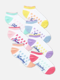Lot De 7 Paires De Chaussettes Pour Baskets « Days Of The Week » (Jours De La Semaine)|Primark Sale