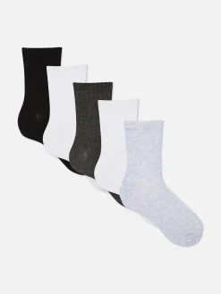Lot De 5 Paires De Chaussettes Côtelées|Primark Outlet