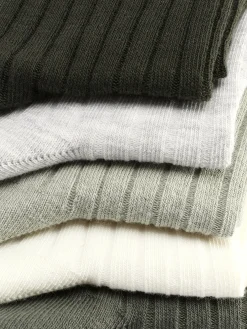 Lot De 5 Paires De Chaussettes Côtelées|Primark Discount