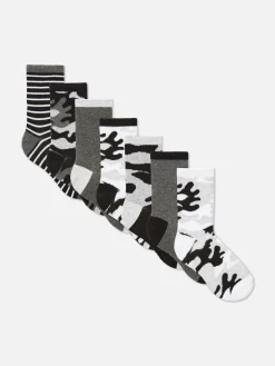 Lot De 7 Paires De Chaussettes Camouflage|Primark New