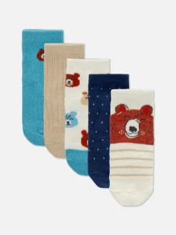 Lot De 5 Paires De Chaussettes Ours|Primark Online
