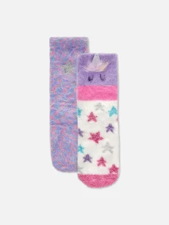 Lot De 2 Paires De Chaussettes Chaudes Licorne|Primark Clearance