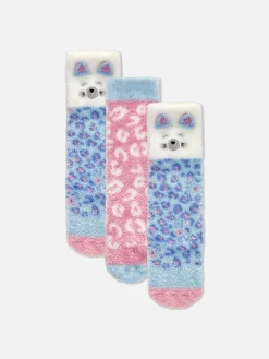 Lot De 2 Paires De Chaussettes Chaudes à Pois Et à Motif Animal|Primark Hot