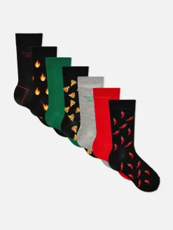 Lot De 7 Paires De Chaussettes à Motifs Variés|Primark New