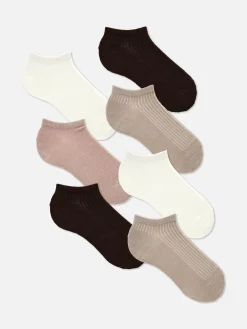 Lot De 7 Paires De Chaussettes Pour Baskets Ton Sur Ton|Primark Discount