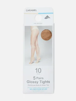 Lot De 5 Paires De Collants Brillants 10 Deniers|Primark Clearance