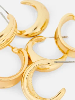 Lot De 3 Paires De Créoles Variées|Primark Outlet