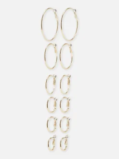 Lot De 6 Paires De Créoles De Tailles Variées|Primark Best