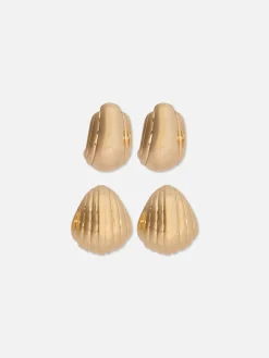 Lot De 2 Paires De Créoles à Coquillages Rita Ora|Primark Discount