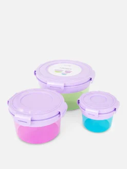 Lot De 3 Pots à Encas Ronds|Primark Discount
