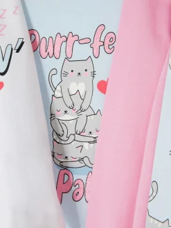 Lot De 2 Pyjamas Longs à Motif Chat|Primark Hot