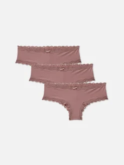 Lot De 3 Shortys Bordés De Dentelle|Primark