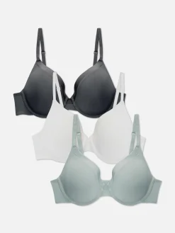 Lot De 3 Soutiens-gorge Moulés à Finitions En Satin|Primark