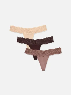 Lot De 3 Strings Bandeau En Dentelle|Primark Sale
