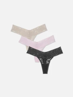 Lot De 3 Strings Bandeau En Dentelle Florale|Primark Best