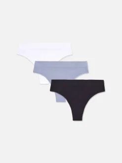 Lot De 3 Strings Côtelés Sans Couture|Primark Clearance