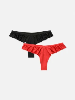 Lot De 2 Strings En Satin Léger|Primark Clearance