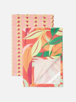 Lot De 2 Torchons Imprimés|Primark Hot