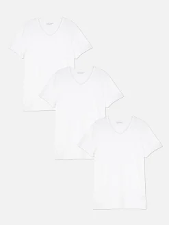 Lot De 3 T-shirts De Sous-vêtement Avec Col En V|Primark Hot