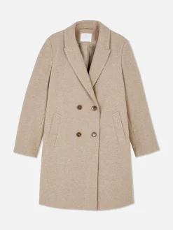 Manteau Croisé En Sergé|Primark Outlet