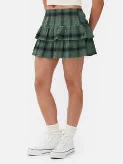 Mini-jupe à Carreaux Et à Superpositions|Primark Online