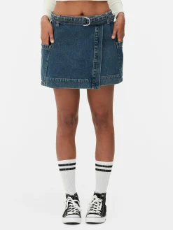 Mini-jupe Drapée En Denim|Primark Outlet