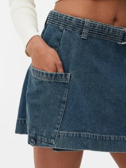 Mini-jupe Drapée En Denim|Primark Outlet