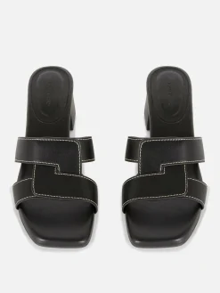 Mules à Talons Avec Bride à Maillon|Primark Clearance