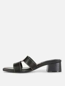 Mules à Talons Avec Bride à Maillon|Primark Clearance