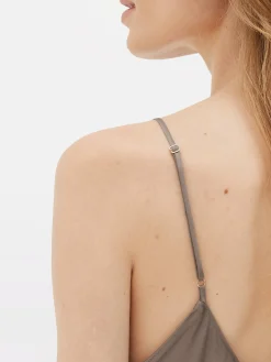 Nuisette En Satin à Col En V|Primark Clearance