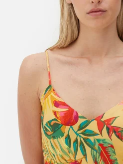 Nuisette En Satin à Imprimé Tropical|Primark Sale