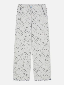 Pantalon De Pyjama Large Côtelé à Petites Fleurs|Primark Discount