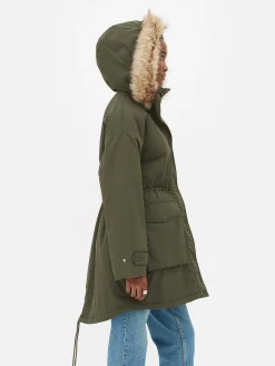 Parka à Capuche En Fausse Fourrure|Primark Online