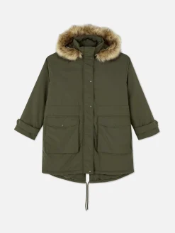 Parka à Capuche En Fausse Fourrure|Primark Online