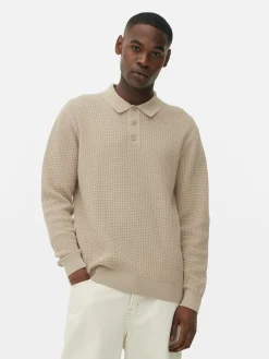 Polo Texturé à Manches Longues|Primark