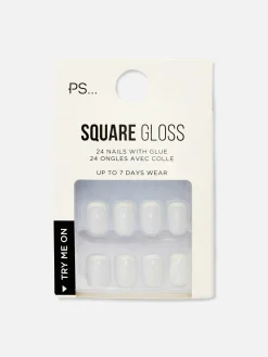 PS... Faux Ongles Brillants Carrés|Primark New