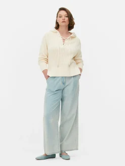 Pull à Capuche à Lacet En Treillage Sur Le Devant|Primark