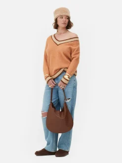 Pull à Col En V Style Vintage Rita Ora|Primark New