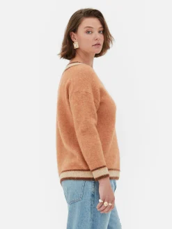 Pull à Col En V Style Vintage Rita Ora|Primark New