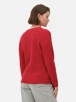 Pull à Col Ras-du-cou Et à Boutons|Primark Online